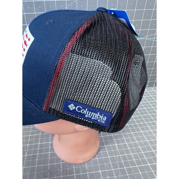 Columbia PFG Fish Flag Snapback Cap NEW Navy Blue - Picture 2 of 8